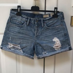 All Saints Jean Shorts Distressed